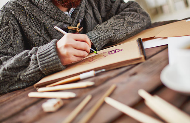 man_writing